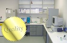 Image of a quality seal on the laboratory