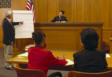 Presentation in courtroom