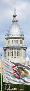 the Illinois capitol building.